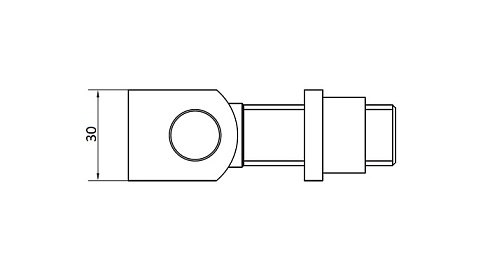 Комплектующие для распашных ворот Петля CAME H 18 регулируемая с гайкой, 42-68 мм, М18, приваривание в Аксае