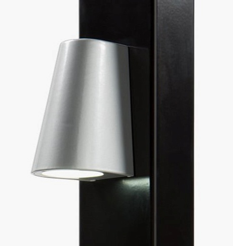 Заказать Элегантное LED-освещение Locinox (Бельгия) TRICONE для ворот, цвета zilver и 9005 (черный) в Аксае